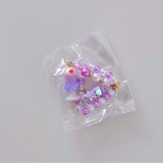 喫茶クリームソーダ　ジャラジャラ キーホルダー　パープル(その他)