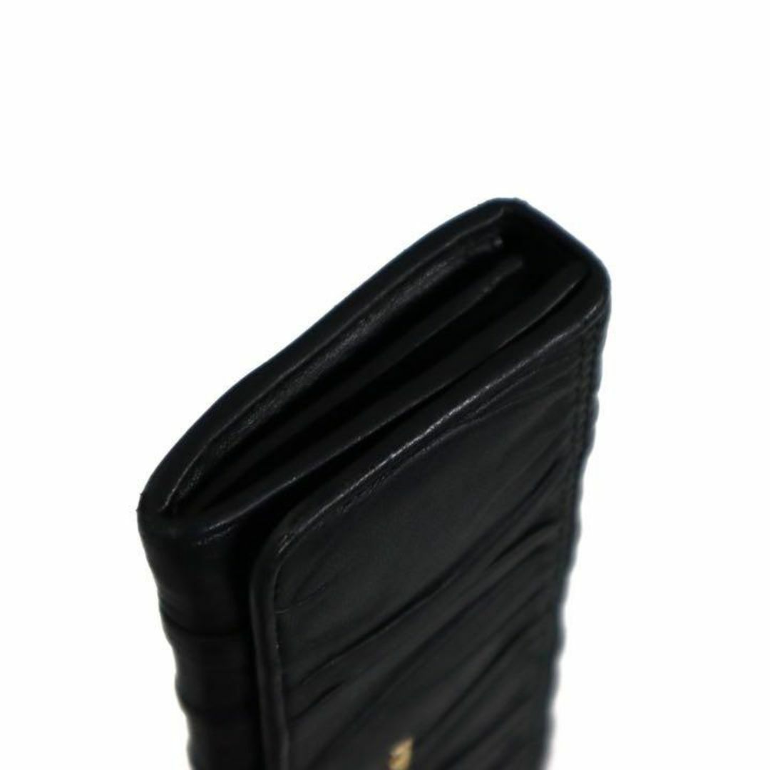 PRADA - PRADA プラダ 長財布 ギャザー レザー 定価88000円 黒の PRADA - PRADA プラダ 長財布 ギャザー レザー 定価88000円 黒の