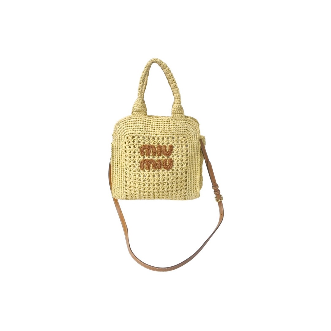 MIU MIU - 極美品 MIUMIU ミュウミュウ かごバッグ ハンドバッグ MIU MIU - 極美品 MIUMIU ミュウミュウ かごバッグ ハンドバッグ