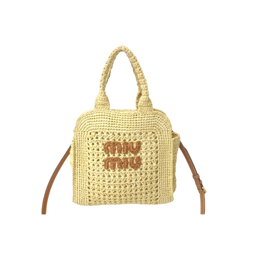 MIU MIU - 極美品 MIUMIU ミュウミュウ かごバッグ ハンドバッグ MIU MIU - 極美品 MIUMIU ミュウミュウ かごバッグ ハンドバッグ