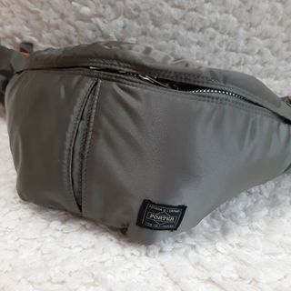 PORTER グレー バッグ　タンカー　ナイロン　ウエストバック PORTER ポーター タンカー ウエストバッグ シルバーグレー