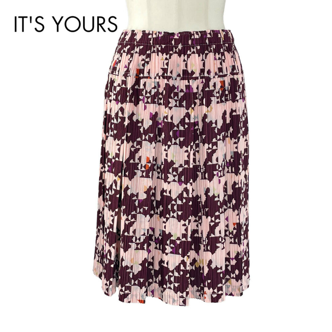 PLEATS PLEASE スカート イッセイミヤケ プリーツ加工 総柄 PLEATS PLEASE スカート イッセイミヤケ プリーツ加工 総柄