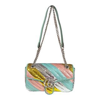 グッチ(GUCCI)のグッチ GGマーモント ショルダーバッグ スパンコール 443497 マルチカラー レディース GUCCI  中古(ショルダーバッグ)