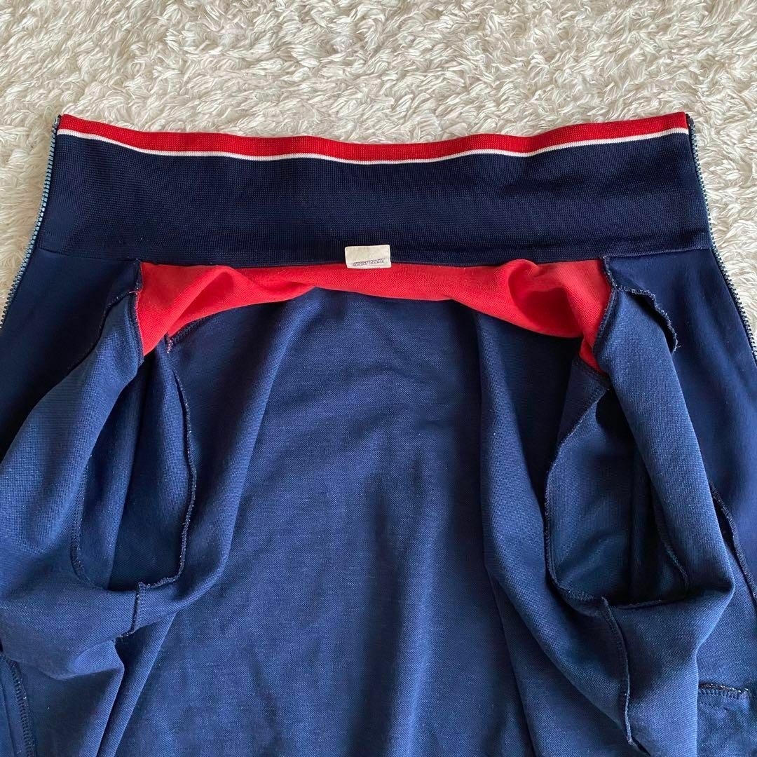 ☆70〜80s adidas デサント社製 西ドイツ トラックジャケット 紺 L ☆70〜80s adidas デサント社製 西ドイツ トラックジャケット 紺 L