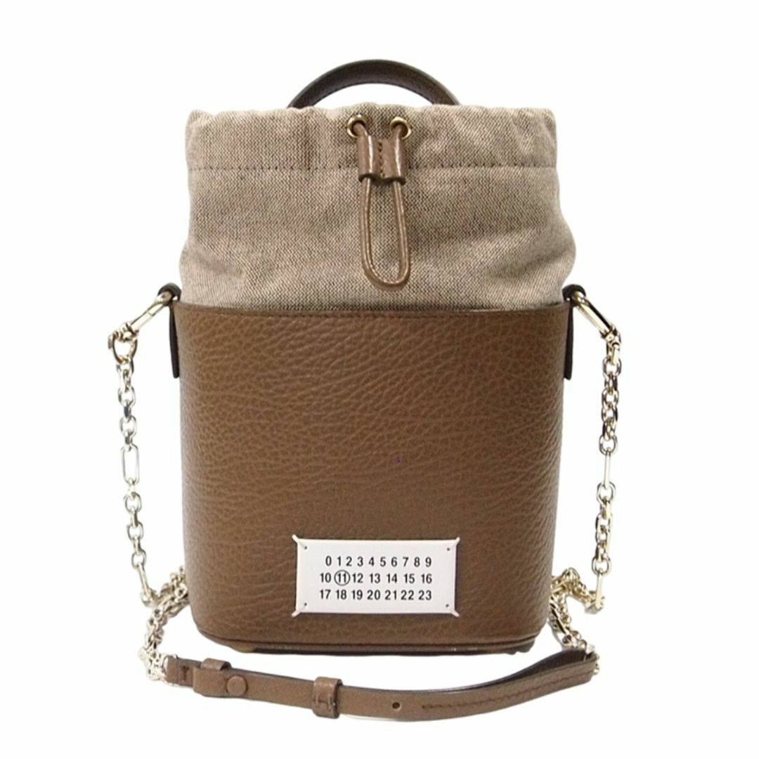 Maison Margiela（旧Maison Martin Margiela） - E249-222 美品 メゾン マルジェラ 5AC バケット バッグ ショルダーバッグ バケツ スモール 2022 S61WG0035 P4348 T2160 ブラウン ゴールド金具 【他サイト併売品】
