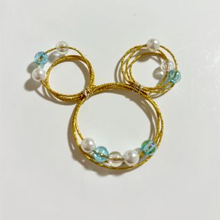 ディズニー(Disney)のハンドメイド　ディズニー　ミッキー水引きアクセサリー(その他)