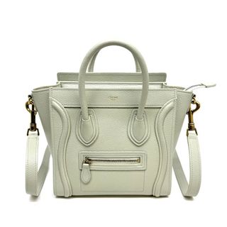 CELINE ラゲージナノショッパー ライトグリーン レザー【430