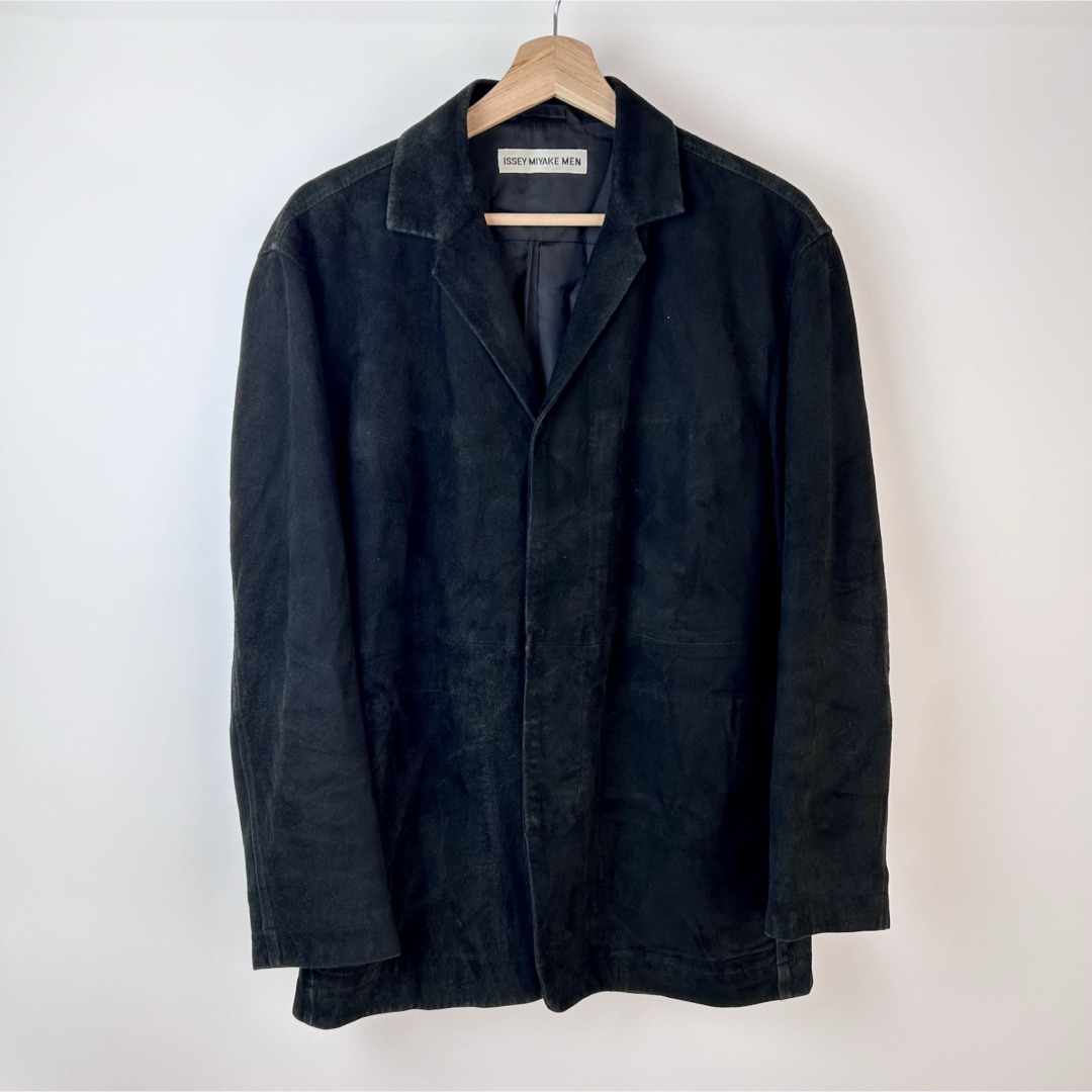 ISSEY MIYAKE MEN イッセイミヤケ スウェードジャケット ブラック ISSEY MIYAKE MEN イッセイミヤケ スウェードジャケット ブラック