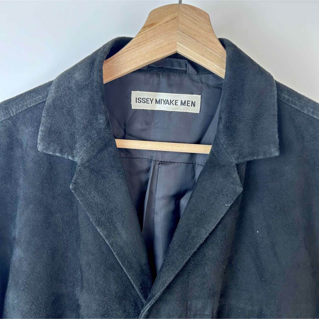 ISSEY MIYAKE MEN イッセイミヤケ スウェードジャケット ブラック ISSEY MIYAKE MEN イッセイミヤケ スウェードジャケット ブラック