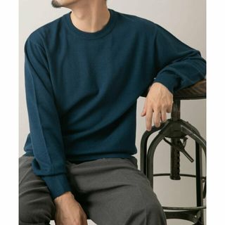 アーバンリサーチロッソ(URBAN RESEARCH ROSSO)の【NAVY】ウォッシャブルストレッチクルーネックニット(ニット/セーター)