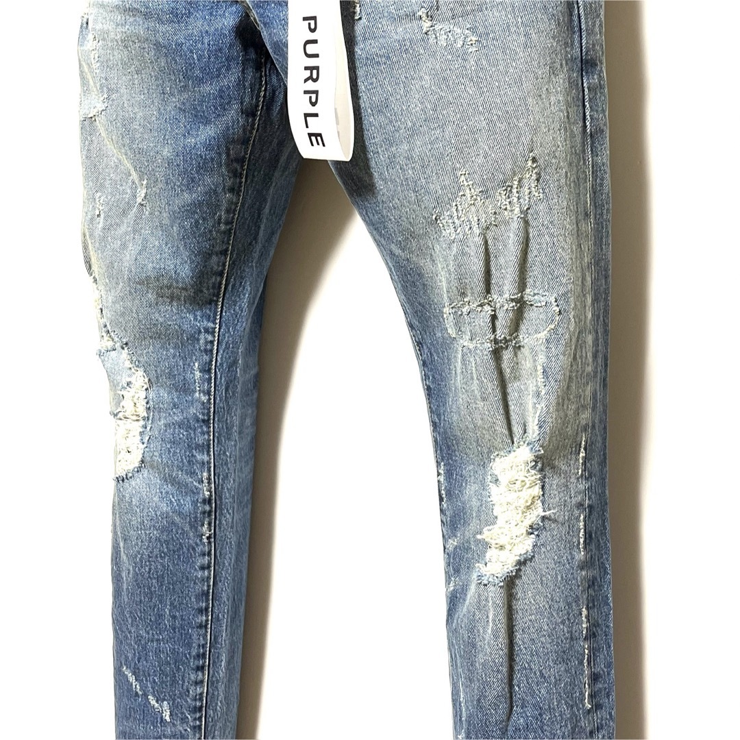 新品 PURPLE BRAND P001 クラッシュ加工スキニーデニム 33 新品 PURPLE BRAND P001 クラッシュ加工スキニーデニム 33