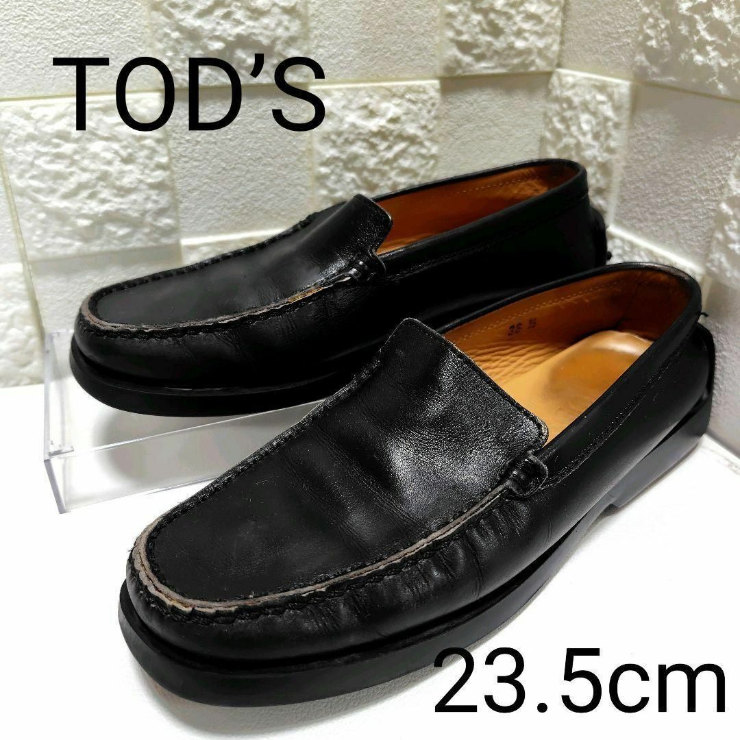 TOD´S ドライビングシューズ 23.5cm 黒 レザー ローヒール TOD´S ドライビングシューズ 23.5cm 黒 レザー ローヒール