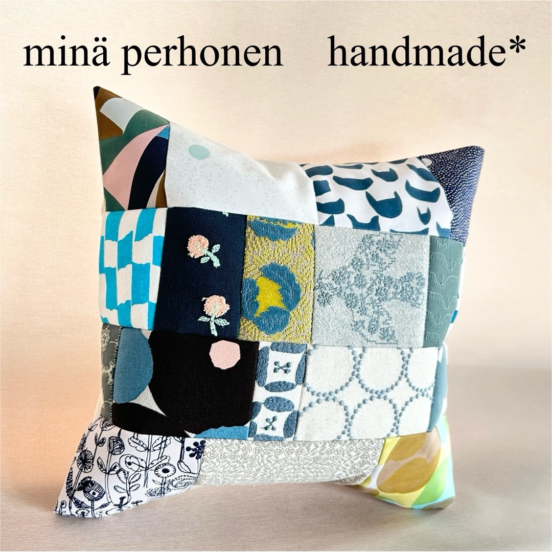 mina perhonen - ミナペルホネン クッションカバー パッチワーク mina perhonen - ミナペルホネン クッションカバー パッチワーク