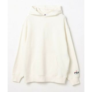 レキップ(L'EQUIPE)の元値２万弱　FILA L'EQUIPEフード付きパーカー ホワイト　フィラ　(パーカー)
