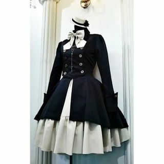 軍服ワンピース Mサイズ ブラック(衣装)