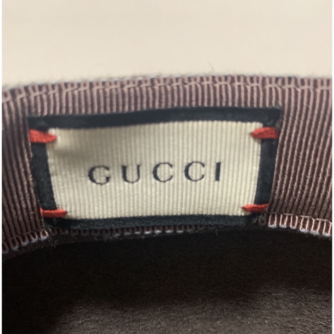 GUCCI】グッチ ベレー帽 グレー GUCCI】グッチ ベレー帽 グレー