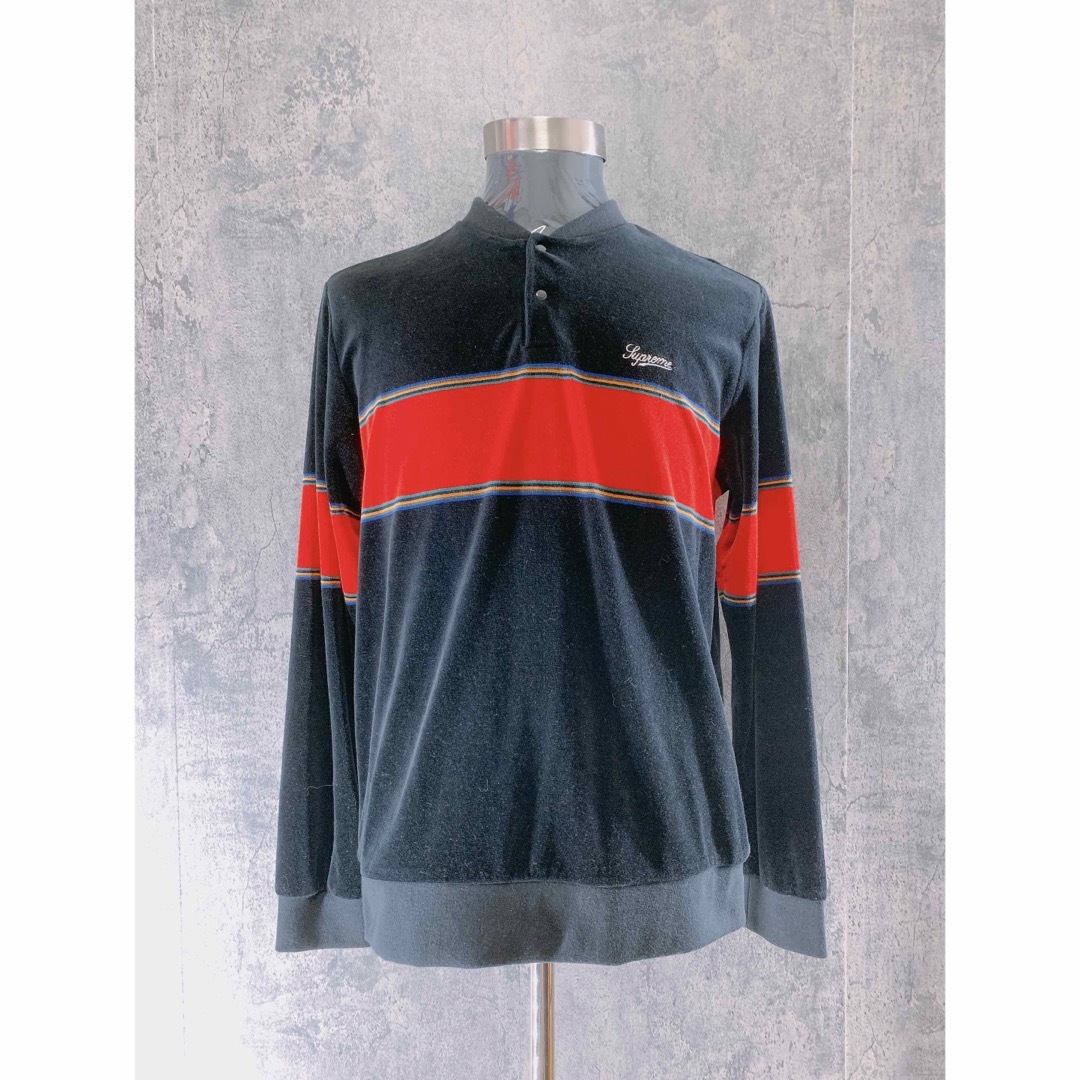 Supreme no collar polo shirt velours Supreme no collar polo shirt velours