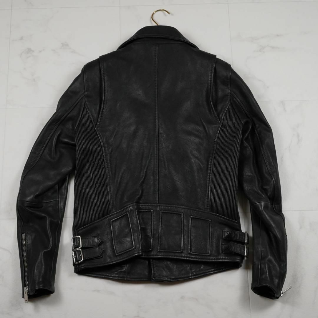 DIESEL ダブルライダースジャケット ラムレザー ブラック S DIESEL ダブルライダースジャケット ラムレザー ブラック S