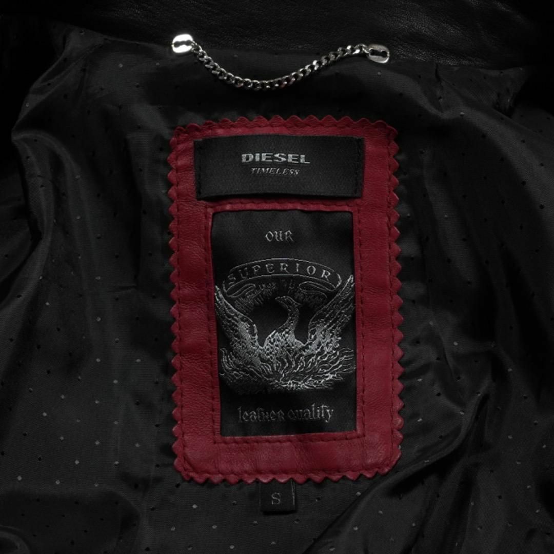 DIESEL ダブルライダースジャケット ラムレザー ブラック S DIESEL ダブルライダースジャケット ラムレザー ブラック S