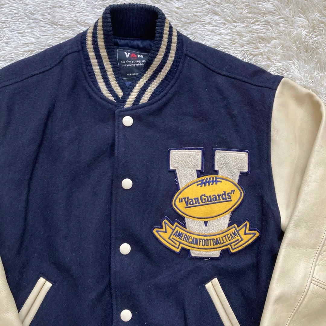 VAN Jacket - 【激レア】90s VAN jacket ヴィンテージ 袖レザー VAN Jacket - 【激レア】90s VAN jacket ヴィンテージ 袖レザー
