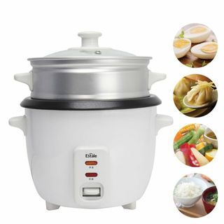 *掃除カンタン★ 3合 炊飯器 レトロ もちもちご飯 蒸し器 おしゃれ(炊飯器)