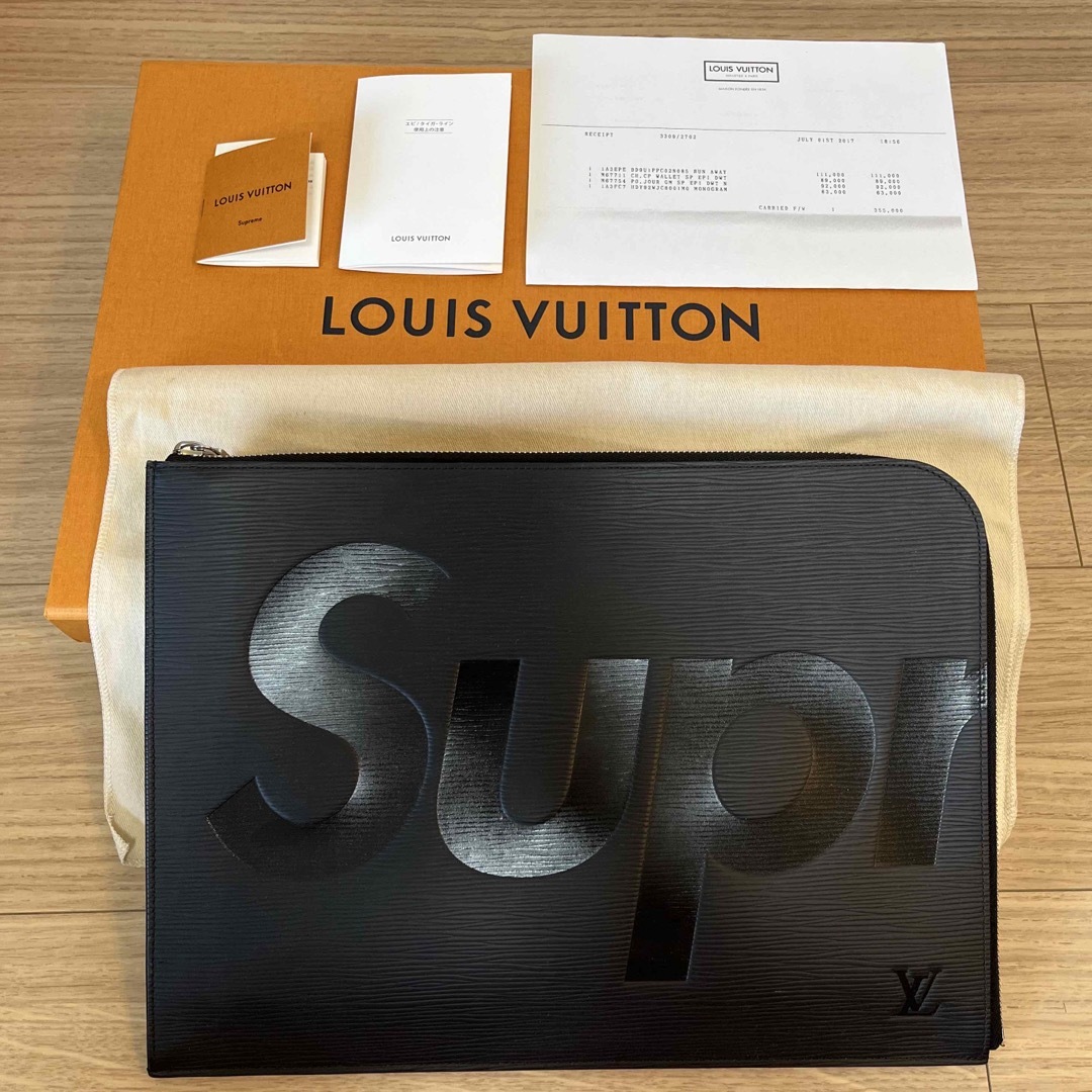 Supreme - LOUIS VUITTON SUPREME M67754 エピ クラッチバッグ黒