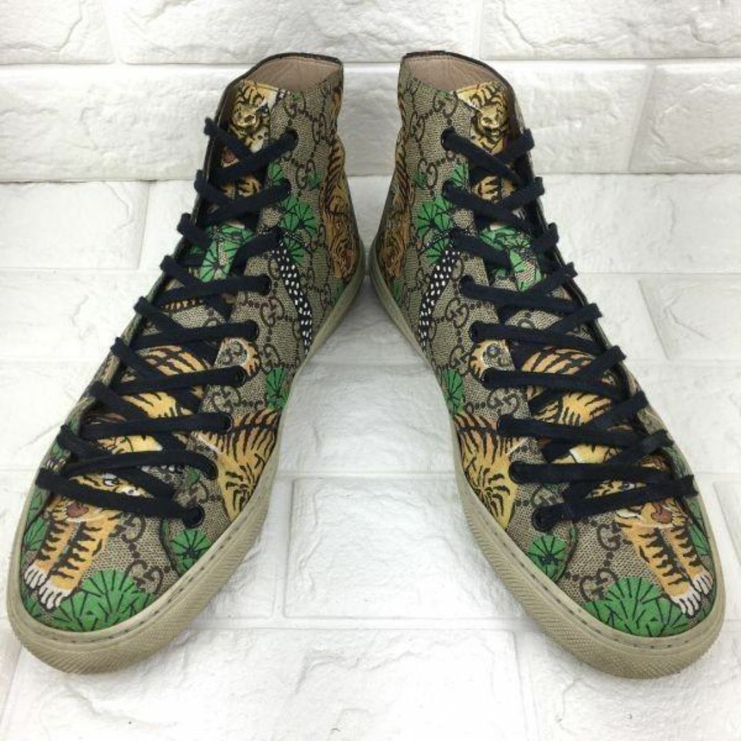 GUCCI - 総柄 イタリア製☆ グッチ ハイカット スニーカー GUCCI - 総柄 イタリア製☆ グッチ ハイカット スニーカー