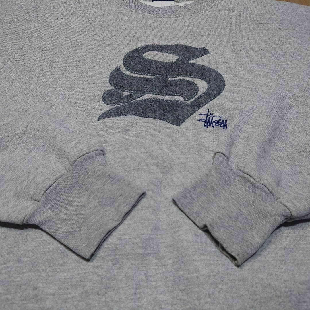 STUSSY - USA製 90s STUSSY ビッグロゴ刺繍 スウェット STUSSY - USA製 90s STUSSY ビッグロゴ刺繍 スウェット