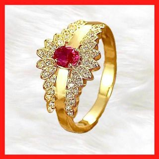 指輪 リング 14号 エレガント ブリリアントレッド 婚約指輪 結婚指輪 豪華(リング(指輪))