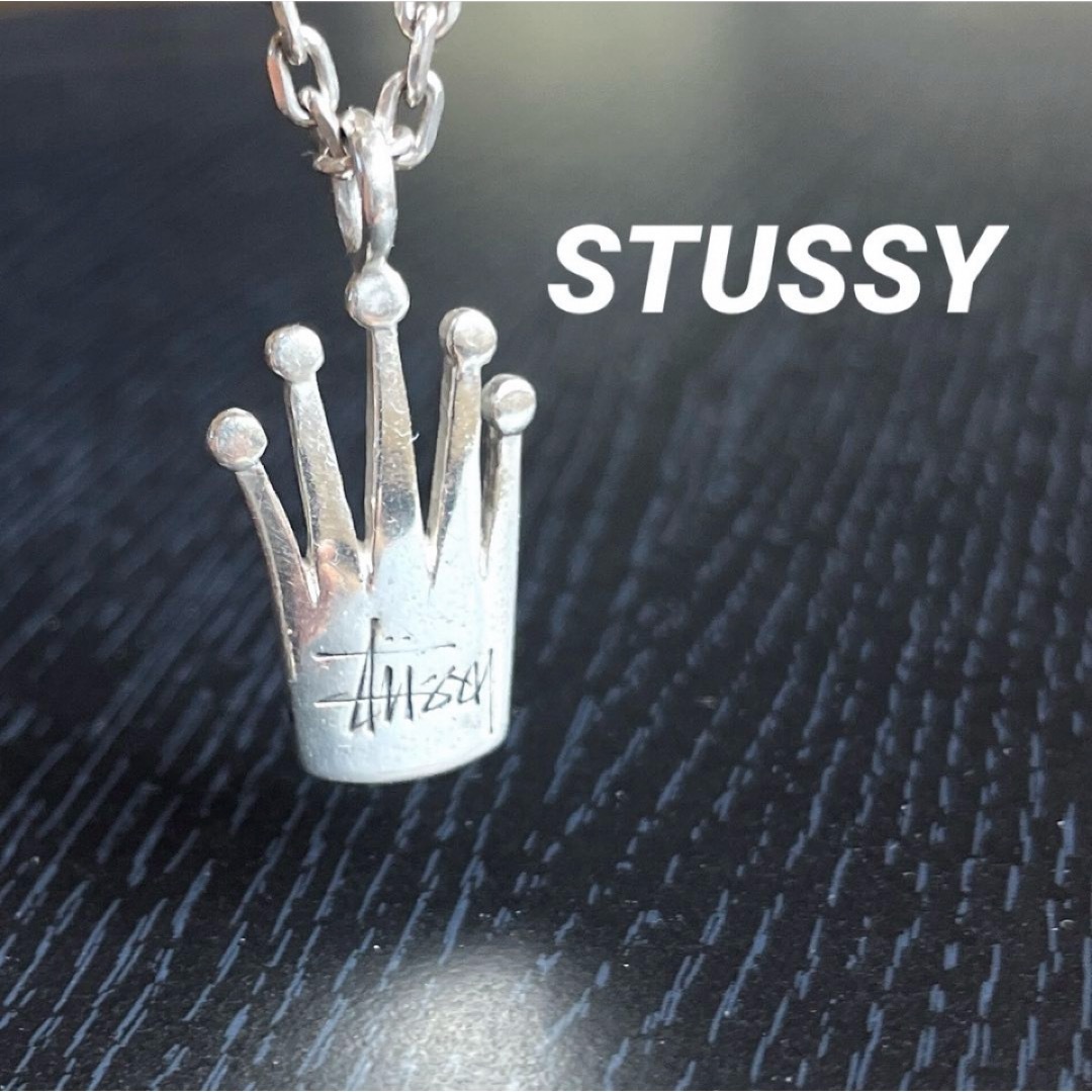 STUSSY - STUSSYステューシー クラウン ネックレス 純正チェーン STUSSY - STUSSYステューシー クラウン ネックレス 純正チェーン