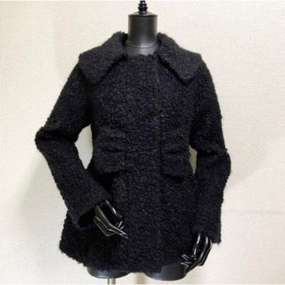 ハロッズ(Harrods)の꧁ ハロッズ Harrods モヘヤブレンド カールウール フロントリボンコート(毛皮/ファーコート)