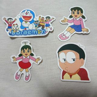 ドラえもん しずかちゃん のび太 ステッカー シール 防水 4枚セット 新品