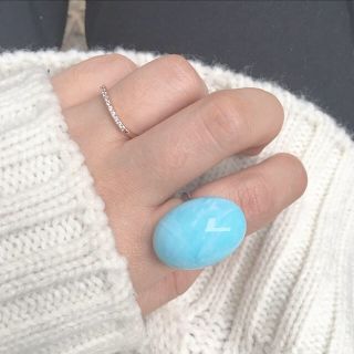 【春夏色】vintage blue marble ring(リング)