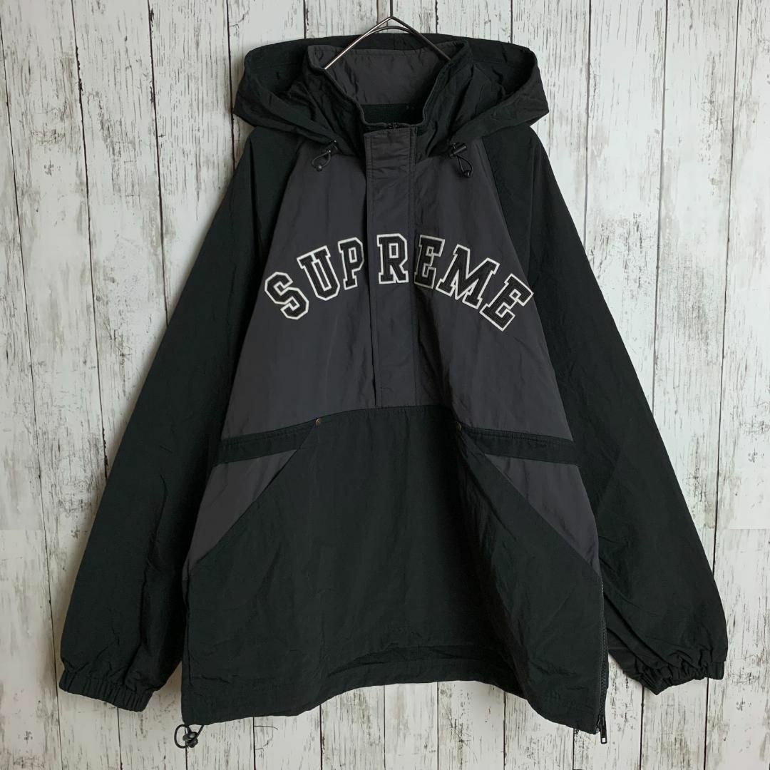 有名ブランド Supreme - 古着屋SOL|シュプリームならラクマ by 【最高デザイン】シュプリーム☆刺繍アーチロゴ入りナイロンジャケット/2076の通販 ジャケット・アウター