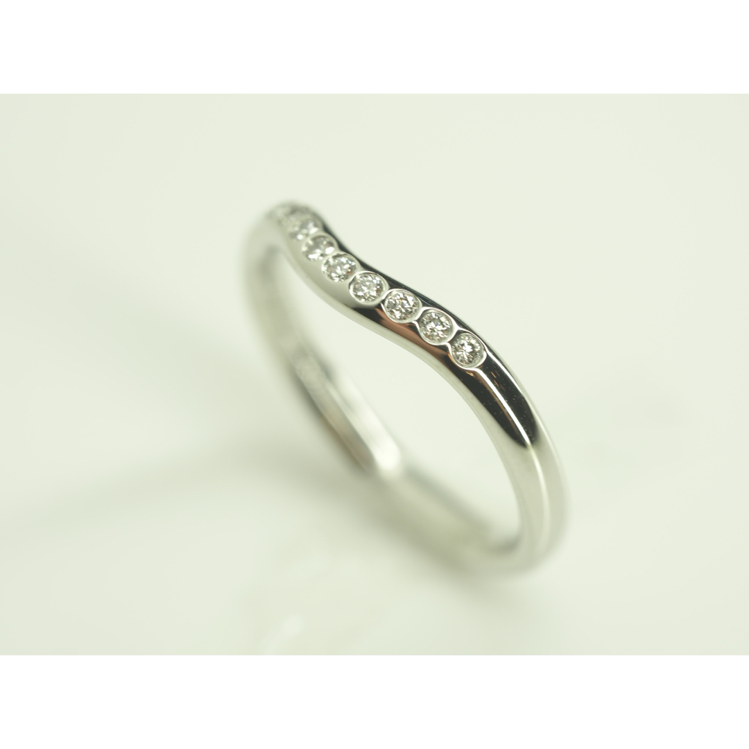 TIFFANY&Co. ティファニー 9P天然ダイヤモンド カーブドリング TIFFANY&Co. ティファニー 9P天然ダイヤモンド カーブドリング
