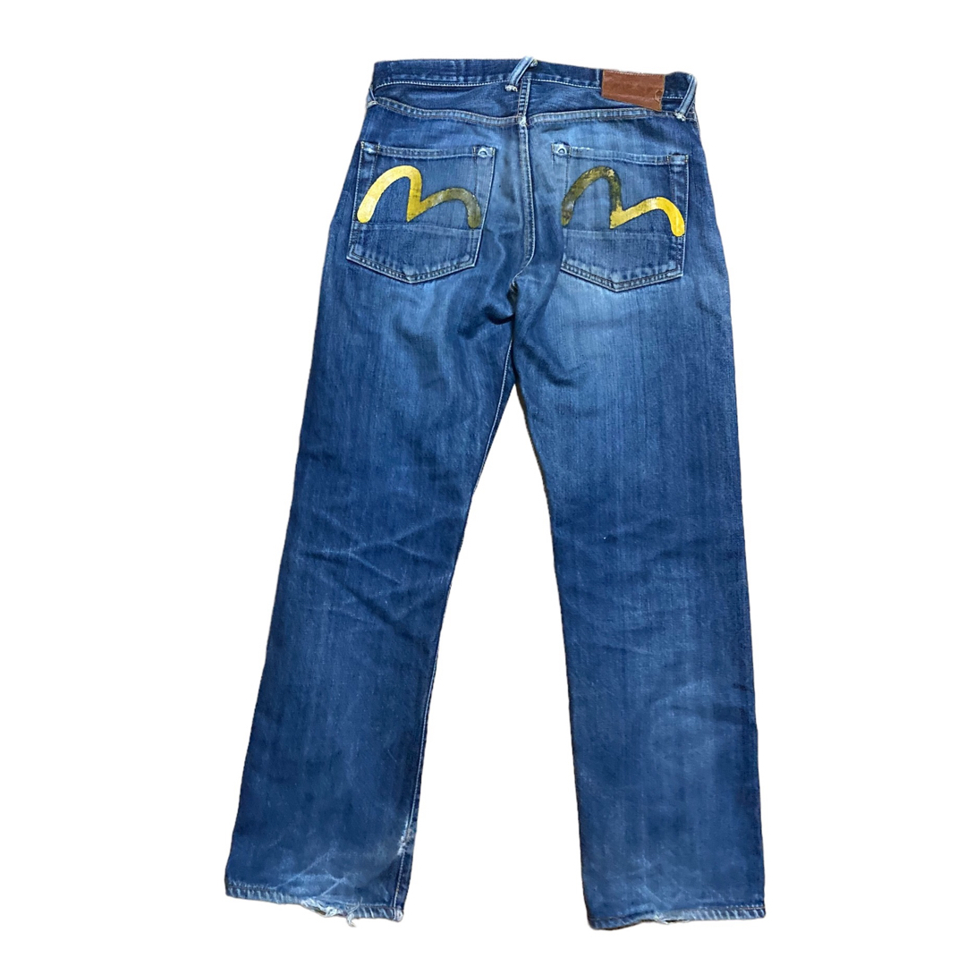 EVISU - エビス デニム ロゴ ストレートの通販 by 2点購入割引 EVISU - エビス デニム ロゴ ストレートの通販 by 2点購入割引