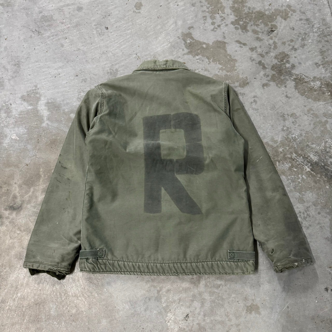 MILITARY - 希少 最初期 60s 米軍 実物 USN A-2 デッキ MILITARY - 希少 最初期 60s 米軍 実物 USN A-2 デッキ