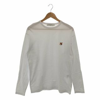 メゾンキツネ(MAISON KITSUNE')のMAISON KITSUNE / メゾンキツネ | FOX HEAD PATCH REGULAR LONG-SLEEVED TEE-SHIRT Tシャツ | XS | ホワイト | メンズ(Tシャツ/カットソー(七分/長袖))