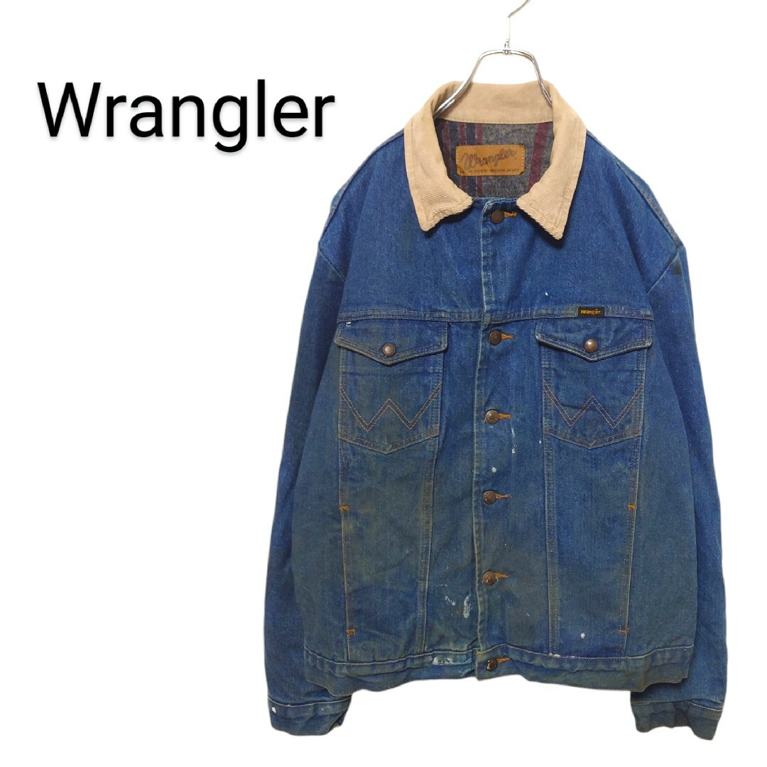 Wrangler】90's 裏地ブランケット デニムジャケットA-2428 Wrangler】90's 裏地ブランケット デニムジャケットA-2428