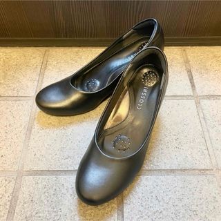 シマムラ(しまむら)の【 超美品 】 クロッシー フォーマルパンプス レディース ブラック 24cm(ハイヒール/パンプス)