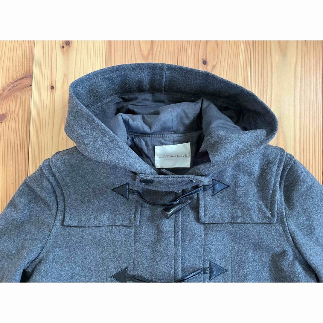PINUE オリーブグリーン ダッフルコート PINUE】ロングダッフルコート（オリーブ）
