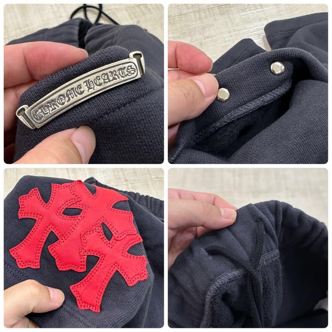 Chrome Hearts - 希少 クロムハーツ スウェット ショーツ レザー Chrome Hearts - 希少 クロムハーツ スウェット ショーツ レザー