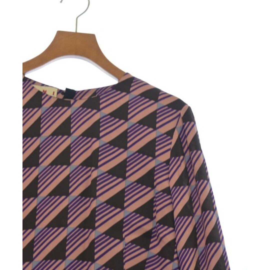 MARNI マルニ ワンピース ピンクx茶系(タイダイ) 2108425E0185 MARNI マルニ ワンピース 42(M位) ピンクx茶x紫(総柄) 【古着】