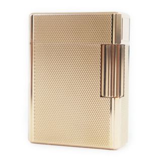 デュポン(DUPONT)の外装美品●Dupont デュポン ライン1 ショート 総柄 ローラー式 喫煙グッズ ガスライター ピンクゴールド フランス製 メンズ 着火不可(タバコグッズ)