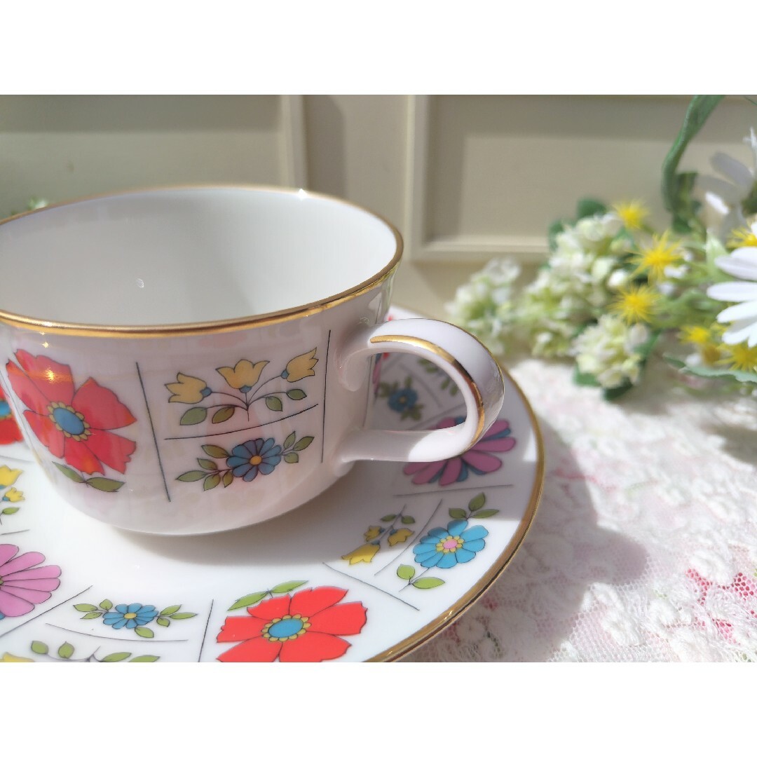 Noritake - ノリタケ♥アイボリーチャイナ レトロ ポップ 花柄 Noritake - ノリタケ♥アイボリーチャイナ レトロ ポップ 花柄