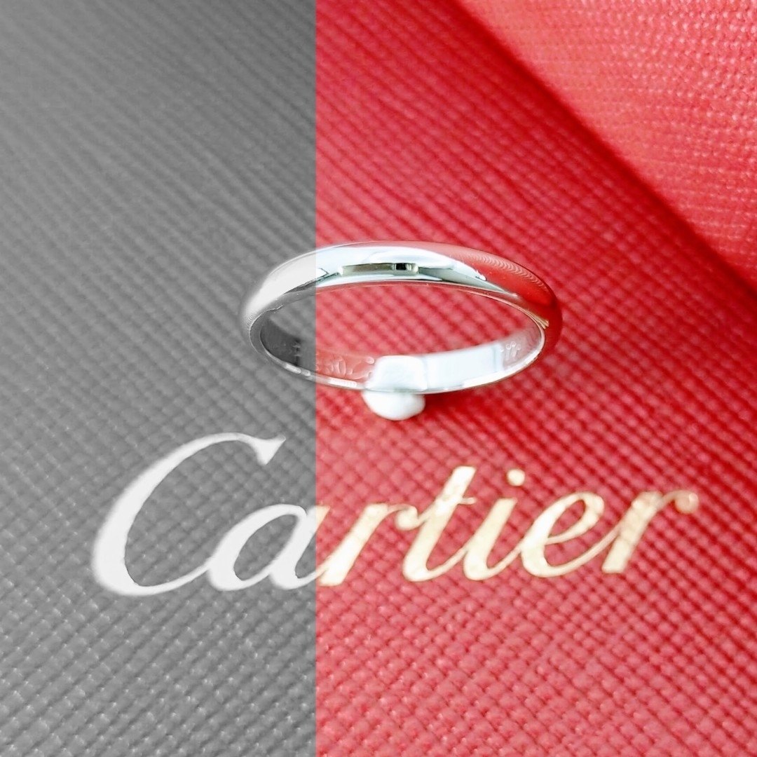 Cartier】1895 プラチナ リング 7号 Cartier】1895 プラチナ リング 7号