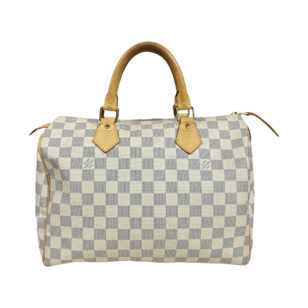 LOUIS VUITTON - ルイヴィトン スピーディ30 ダミエアズール ハンドバッグ ダミエアズールキャンバス N41533 ホワイト レディース LOUIS VUITTON  中古
