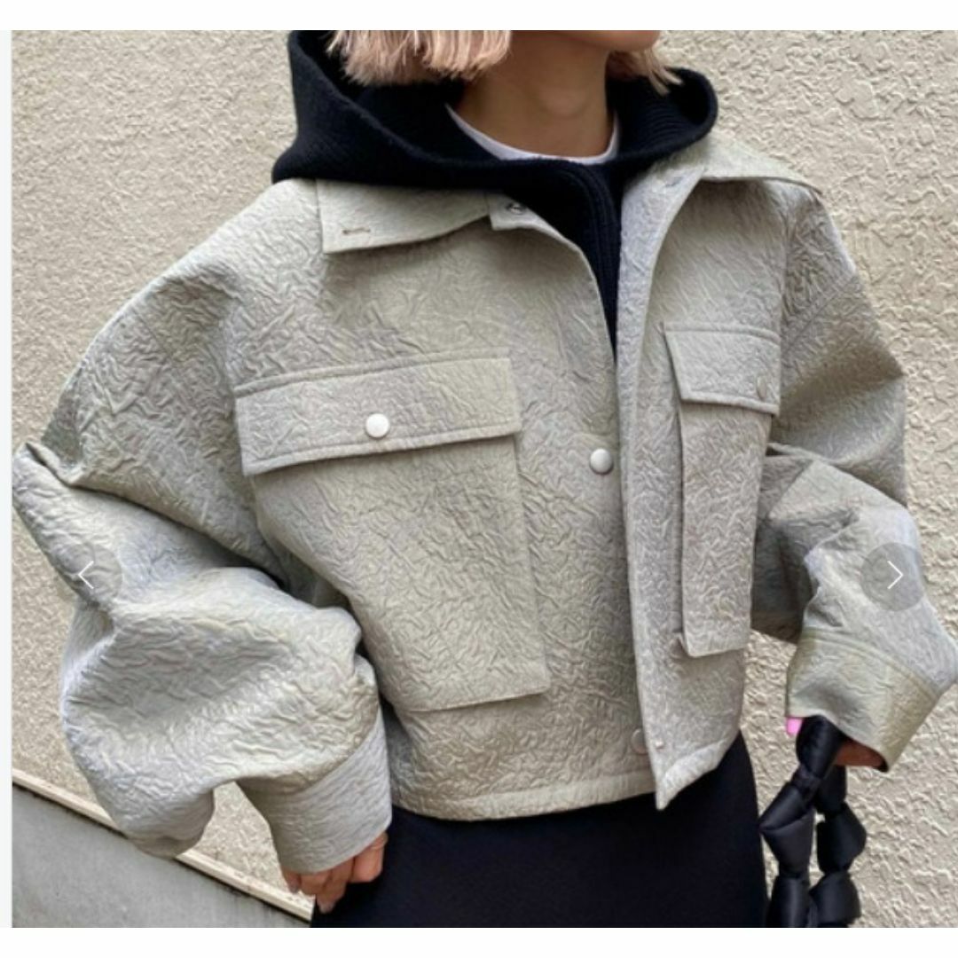 Ameri VINTAGE - 試着のみ アメリ EMBOSS SHORT ARMY LIKE JACKET