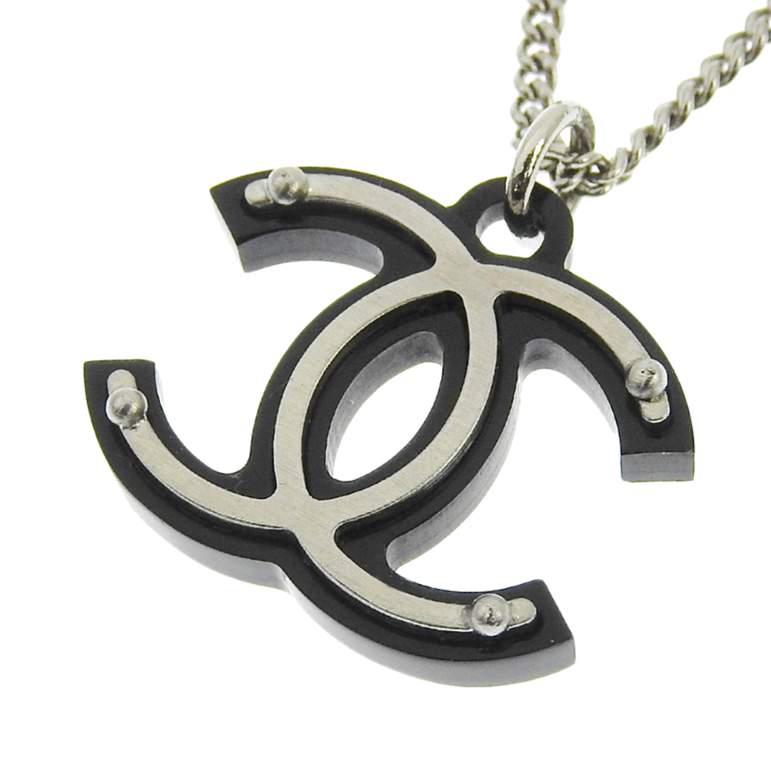 シャネル CHANEL ネックレス ココマーク ブラック/シルバー色 シャネル CHANEL ネックレス ココマーク ブラック/シルバー色