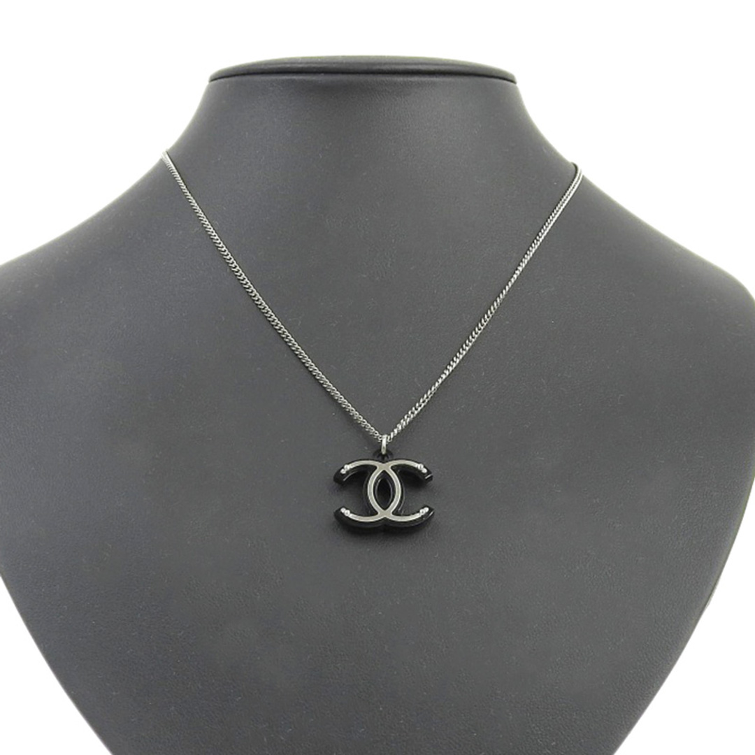 シャネル CHANEL ネックレス ココマーク ブラック/シルバー色 シャネル CHANEL ネックレス ココマーク ブラック/シルバー色